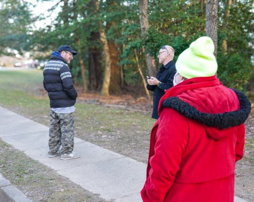 Gabriel Homes residents walking.